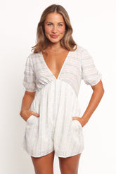 Aisley Romper - White